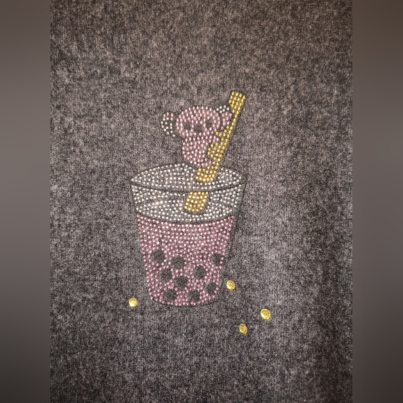 Deux par Deux Girls Size 10 Soft Charcoal Fleece Hooded Tunic Sweatshirt - Picture 2 of 8